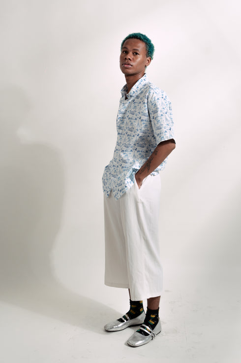 EMGEE by Get Spotted: Beni Buttondown in Toile de Pinoy Fabric